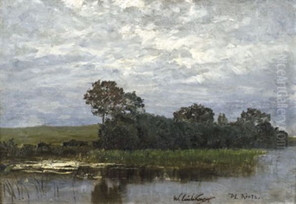 Abendstimmung Oil Painting by Walter Leistikow