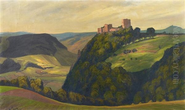 Die Alte Burgruine Oil Painting by Walter Leistikow