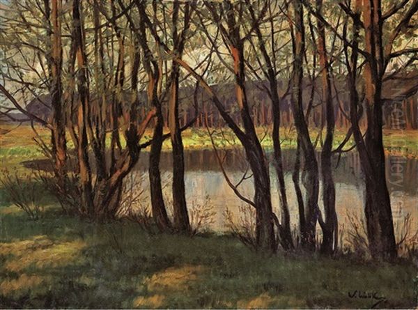 Weiher Oil Painting by Walter Leistikow