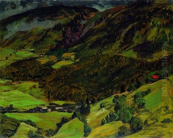 Gebirgslandschaft Oil Painting by Walter Leistikow