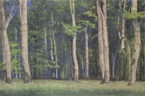 Wald In Friedrichsruh Oil Painting by Walter Leistikow