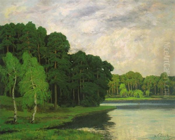 Markischer See Im Abendlicht Oil Painting by Walter Leistikow