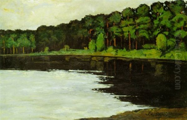 Der Grunewaldsee Am Morgen by Walter Leistikow