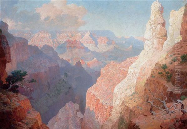 Grand Canyon At Sunset Oil Painting by William Leighton Leitch