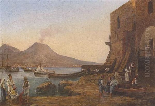 Vue De Naples Oil Painting by William Leighton Leitch