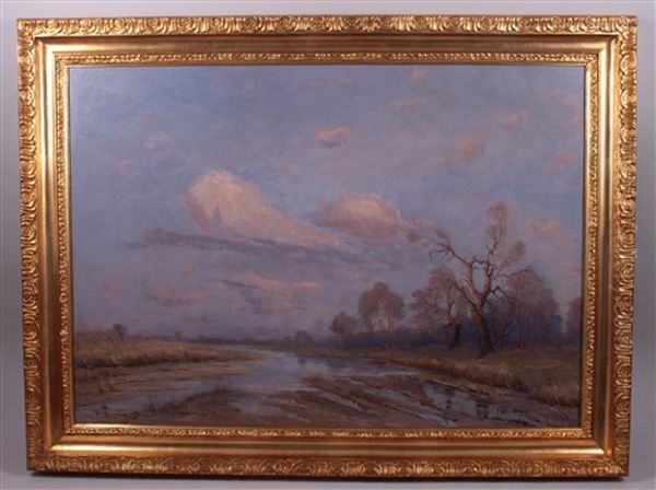 Aulandschaft Oil Painting by Thomas Leitner