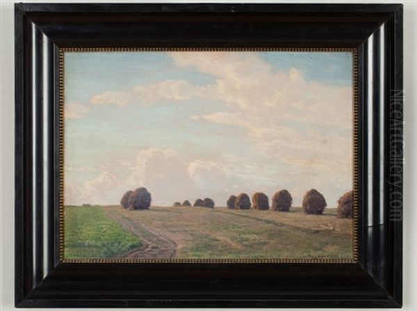 Haymaking Oil Painting by Thomas Leitner