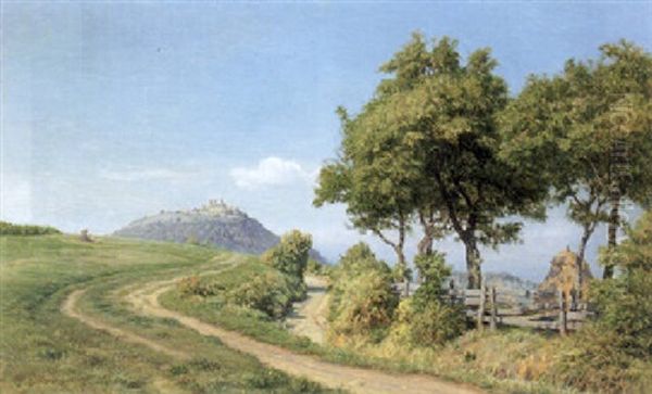 Blick Auf Den Leopoldsberg Oil Painting by Thomas Leitner