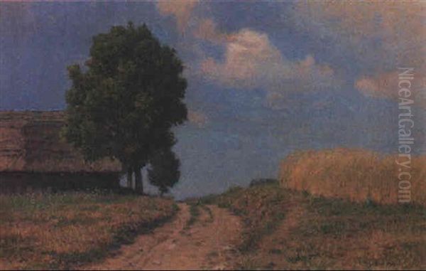 Feldweg Oil Painting by Thomas Leitner