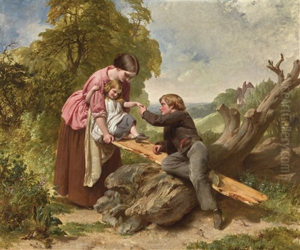 The Seesaw Oil Painting by Henry Lejeune