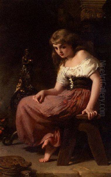 Cinderella Oil Painting by Henry Lejeune