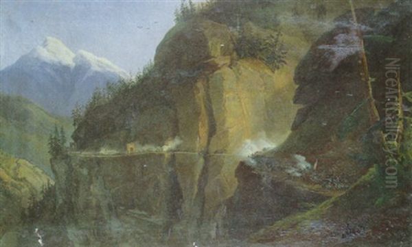 Le Passage Des Alpes Oil Painting by Louis Francois Lejeune