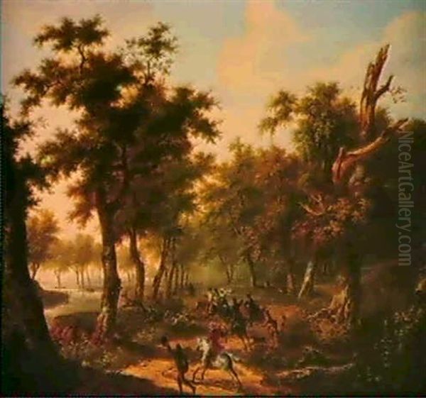 Chasse Au Cerf Oil Painting by Louis Francois Lejeune