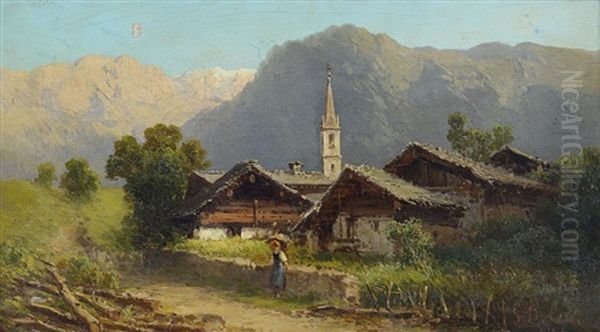 Valtellina Oil Painting by Giovanni Battista Lelli