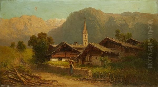 Valtellina Oil Painting by Giovanni Battista Lelli