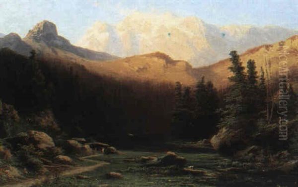 Lago Del Inferno In Der Valtellina Oil Painting by Giovanni Battista Lelli