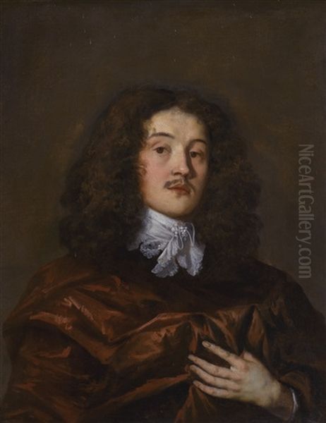 Portrait Of A Man, Possibly A Self-portrait Oil Painting by Sir Peter Lely