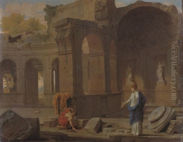 Theseus Recovering His Father's Sword Oil Painting by Jean (Lemaire-Poussin) Lemaire