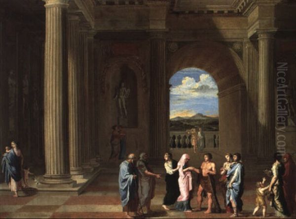 Le Mariage De Hercule Et Dejanire Dans Une Architecture Classique Oil Painting by Jean (Lemaire-Poussin) Lemaire