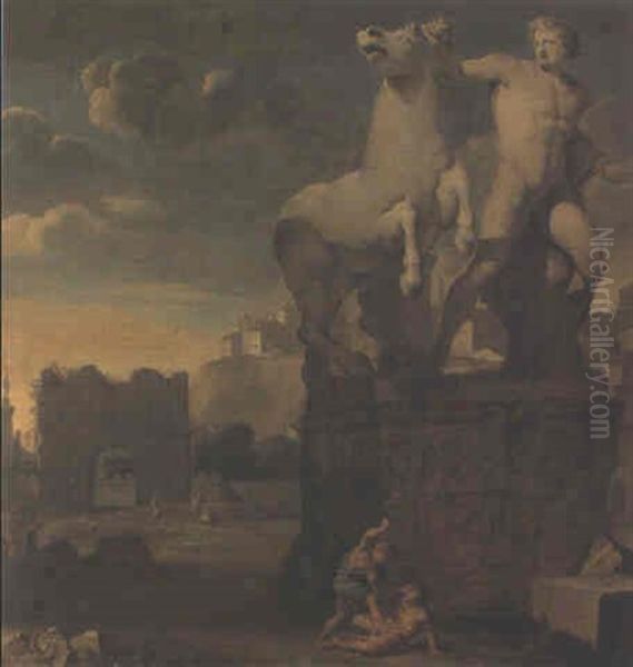 Paysage Avec Des Monuments Romains by Jean (Lemaire-Poussin) Lemaire