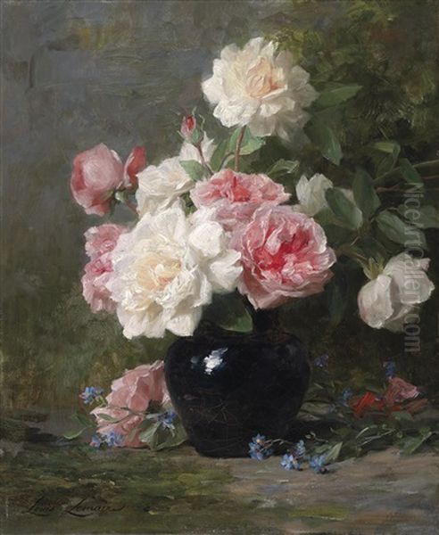 Rosenstraus In Einer Vase Oil Painting by Louis Marie Lemaire