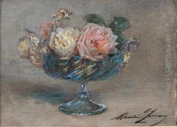 La Composition Aux Roses Oil Painting by Madeleine Jeanne Lemaire