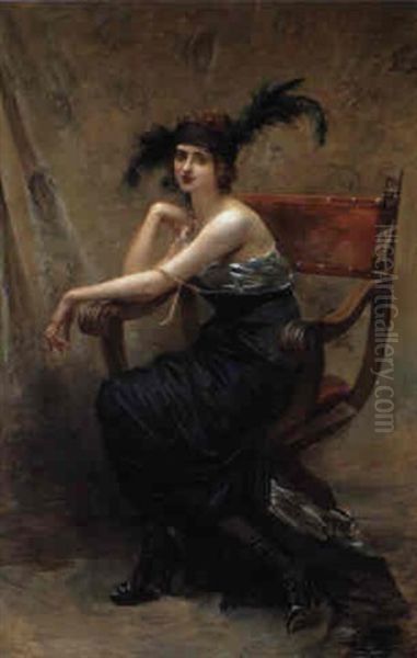 Femme Assise Dans Un Fauteuil Dagobert by Madeleine Jeanne Lemaire