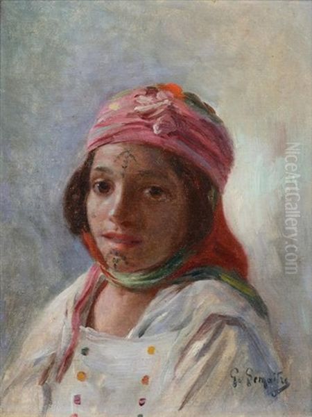 Jeune Fille Du Sud Algerien Oil Painting by Gustave Lemaitre