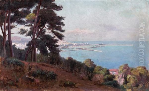 La Baie D'alger Oil Painting by Gustave Lemaitre