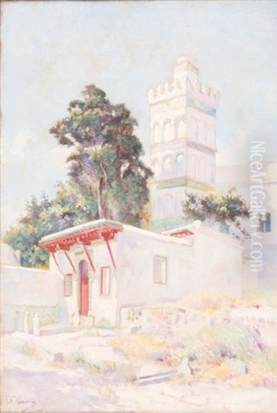 Vue De Mosquee Oil Painting by Gustave Lemaitre