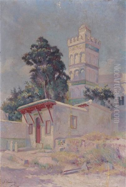 Mosquee De Sidi Abderramhan, Alger Oil Painting by Gustave Lemaitre