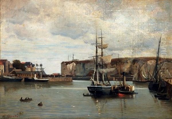 Le Port Oil Painting by Nathanael Lemaitre