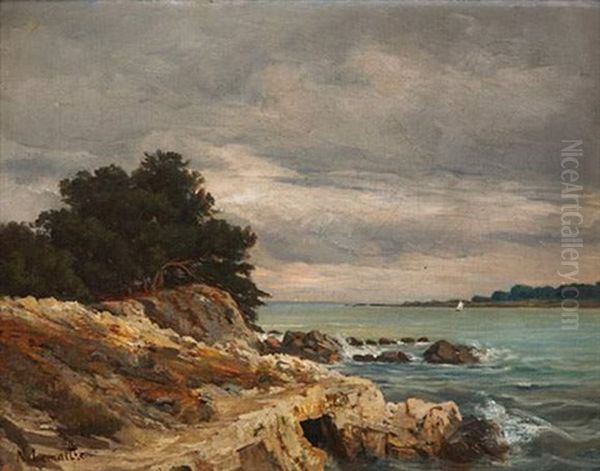 Bord De Mer Oil Painting by Nathanael Lemaitre