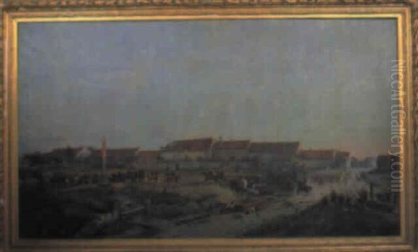 La Bataille De Bezonville Le 16/08/1870 Oil Painting by Basile Lemeunier