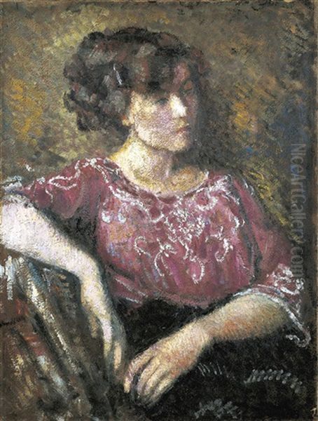 Jeune Femme Assise Oil Painting by Georges Lemmen