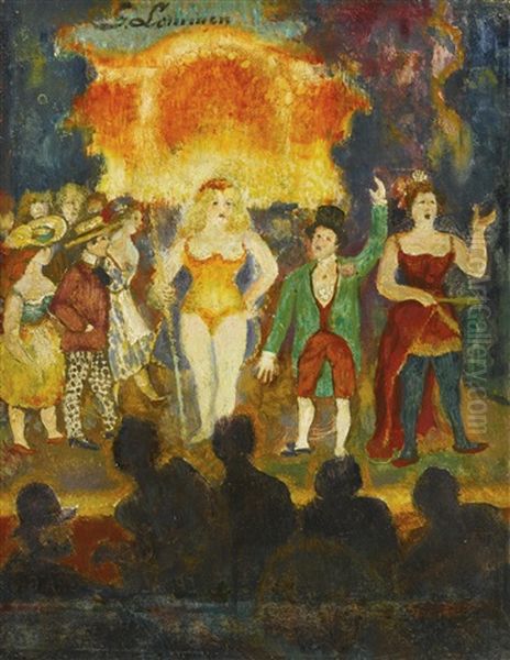 Scene De Revue Oil Painting by Georges Lemmen