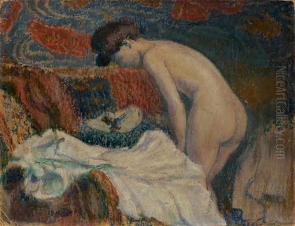 Modele S'habillant Oil Painting by Georges Lemmen