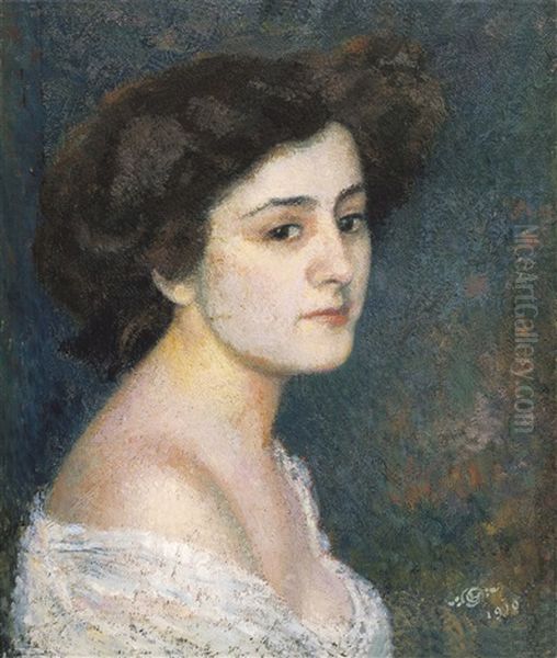 Portrait D'une Dame Oil Painting by Georges Lemmen