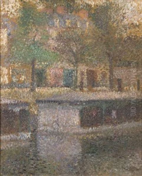 Au Bord Du Canal by Georges Lemmen