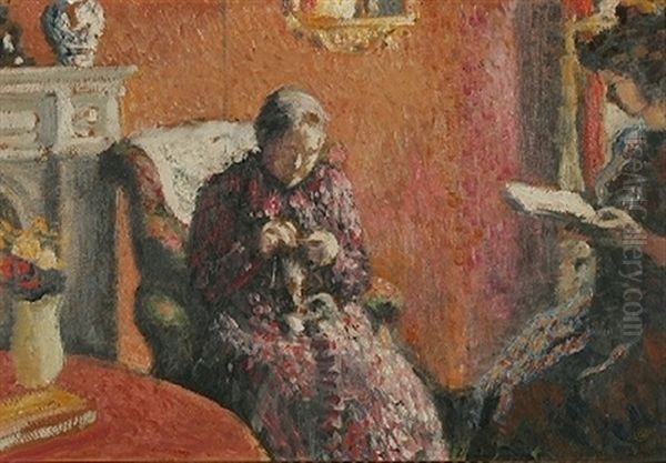 Le Tricot Oil Painting by Georges Lemmen