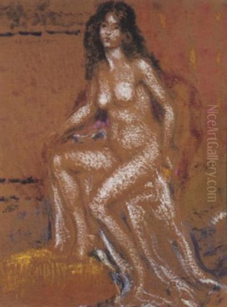 Zittend Naakt Oil Painting by Georges Lemmen