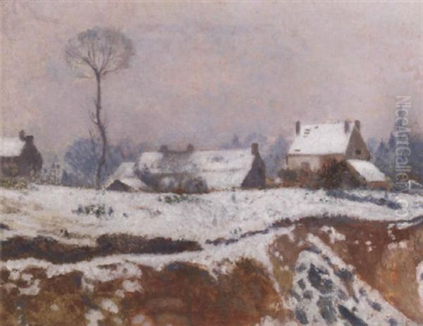 Paysage Sous La Neige Oil Painting by Georges Lemmen