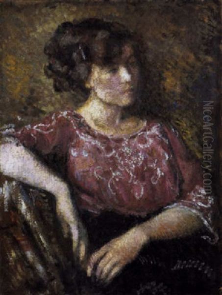 La Dame Pensive Oil Painting by Georges Lemmen