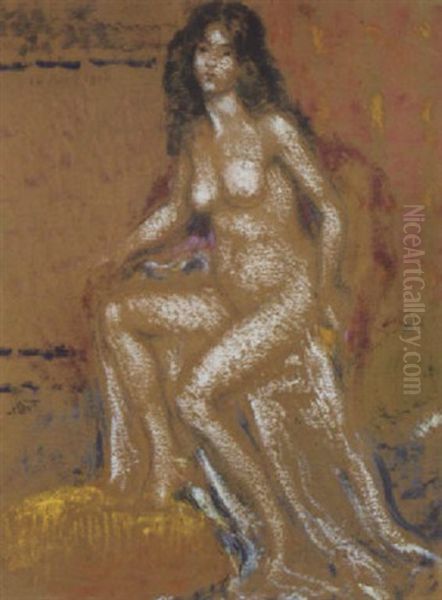 Zittend Naakt Oil Painting by Georges Lemmen