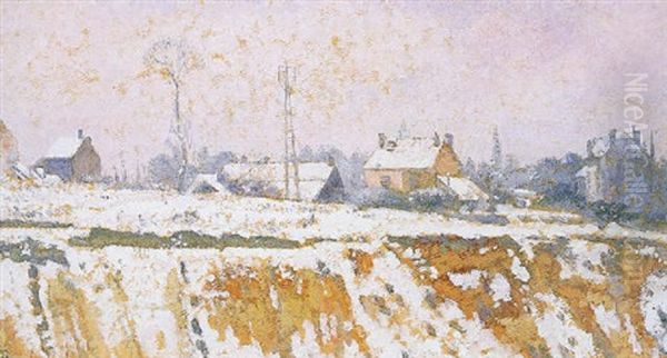 Paysage De Neige Oil Painting by Georges Lemmen