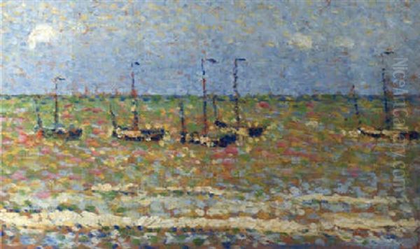 Heyst No.3 - Maree Haute Oil Painting by Georges Lemmen