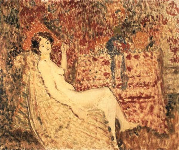 Dame Met Waaier Oil Painting by Georges Lemmen