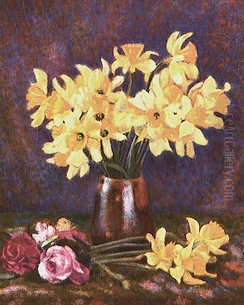 Les Jonquilles Oil Painting by Georges Lemmen