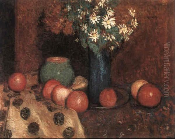 Nature Morte Aux Fruits Oil Painting by Georges Lemmen