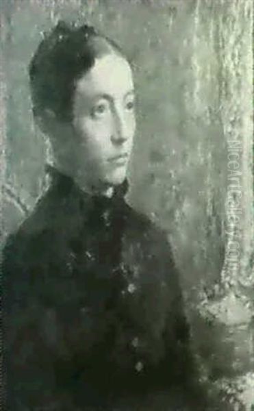 Julie Lemmen, Soeur De L'artiste                            (avant 1890) Oil Painting by Georges Lemmen